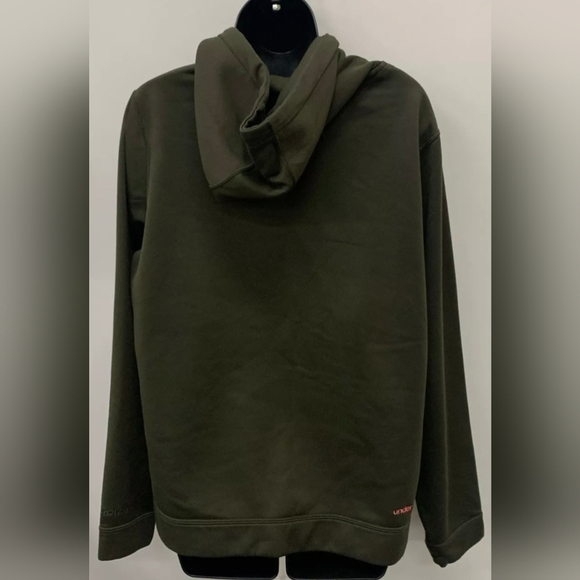 Under Armour Semi Fitted ColdGear Storm Hunter Green Camo Hoodie Sweater Size XL - Picture 2 of 4